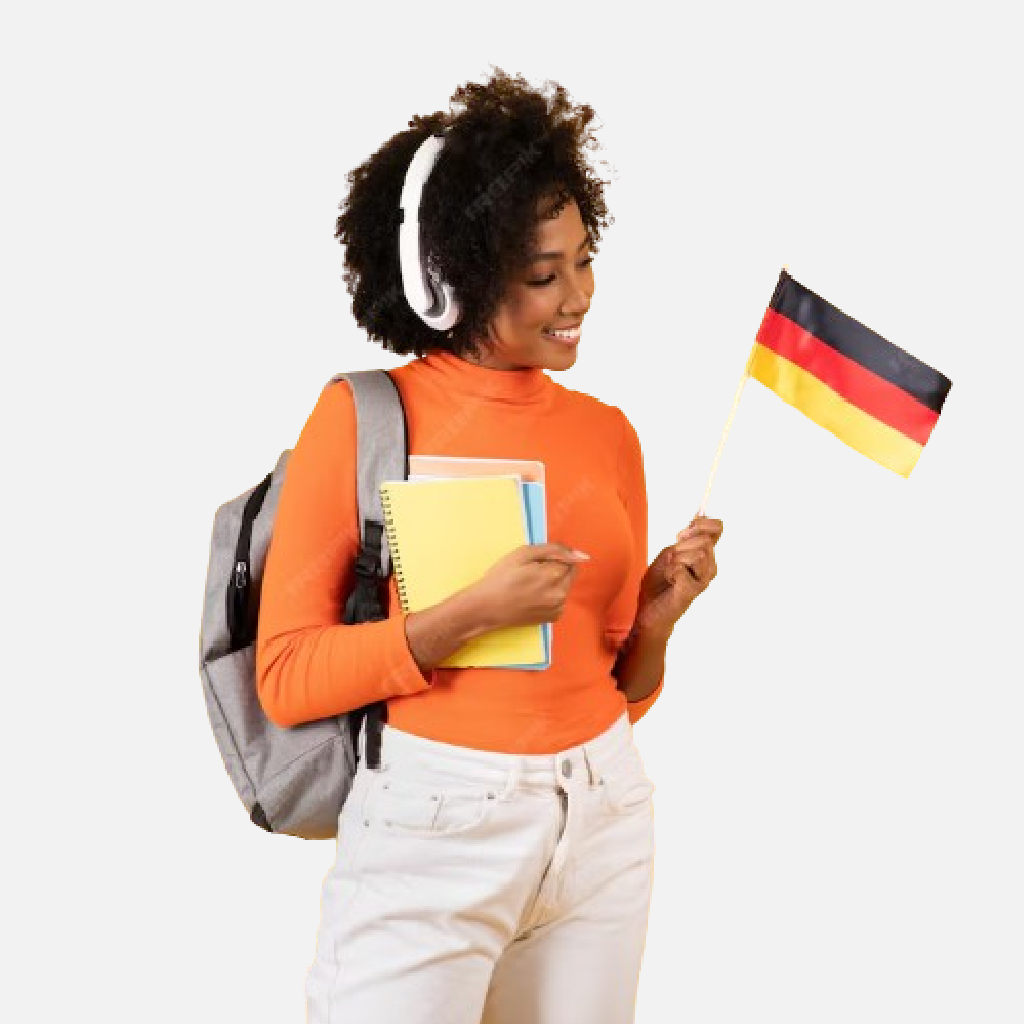 Students learning German